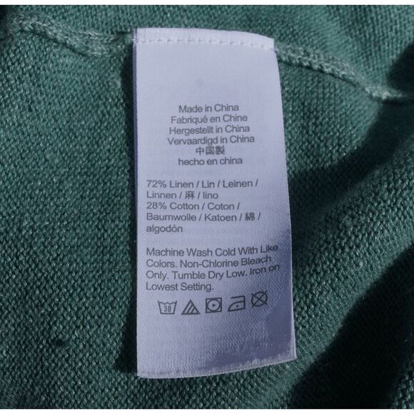 J.Crew Teal Green Linen Blend Knit Sweater - Picture 6 of 7
